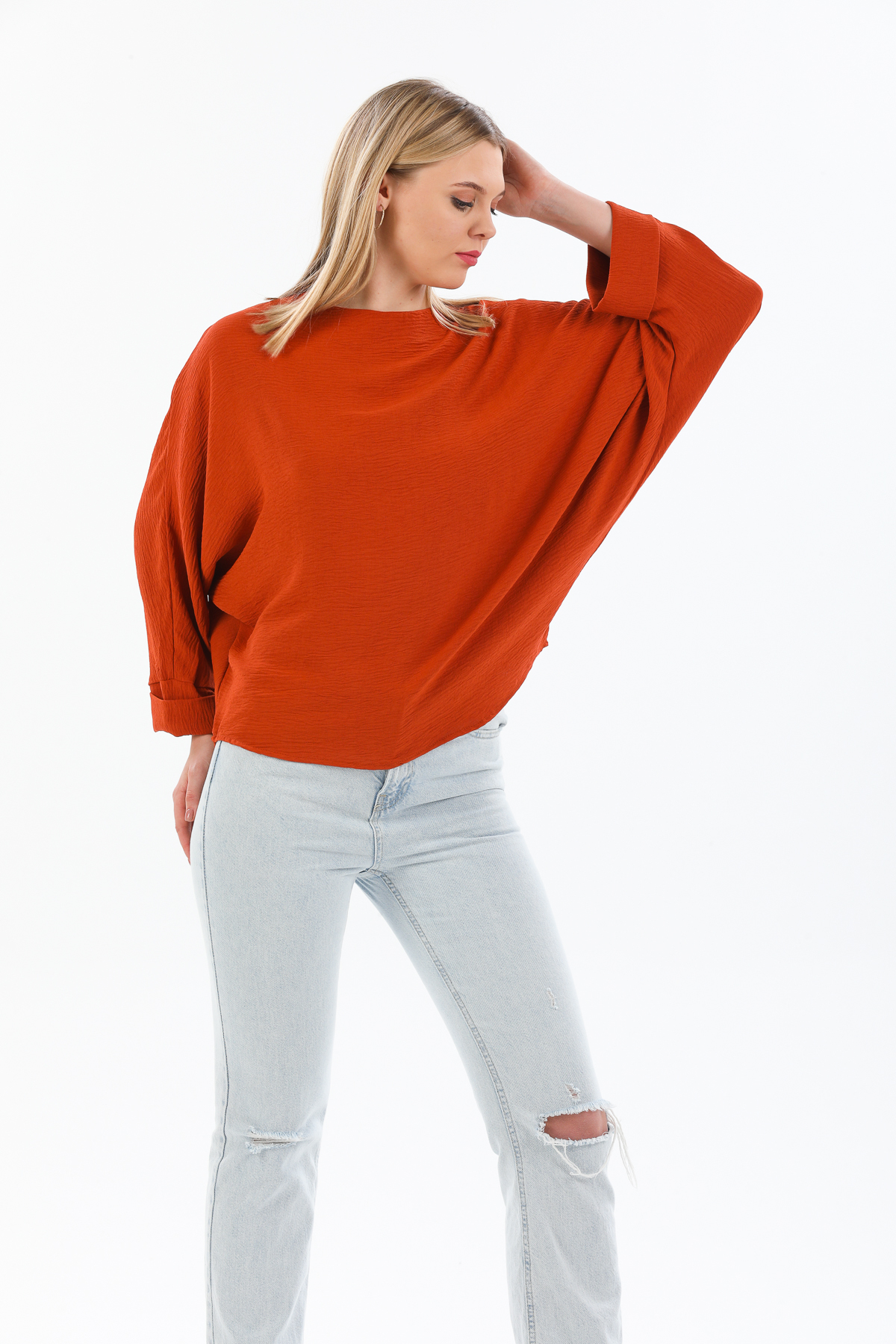Duble Kol Oversize  Bluz
